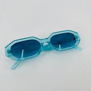 I-SEA Mercer Sunglasses Women OS Aqua Blue Polarized Geometric Rectangle